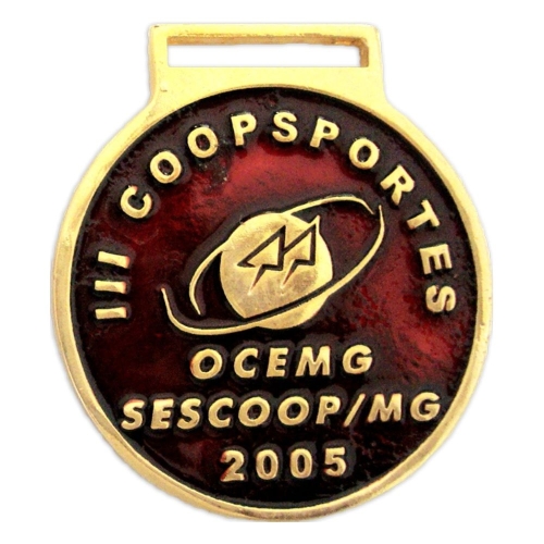 Medalha MECP6 Fundida em Zamac com Fita de Cetim – Acabamento Premium-MECP5