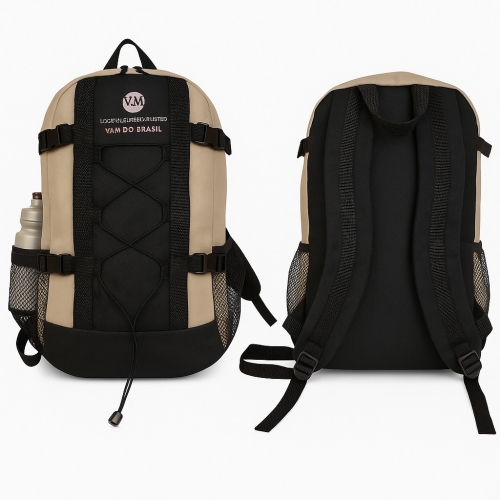 Mochila de Acampamento Personalizada em Lona com Elásticos-M800