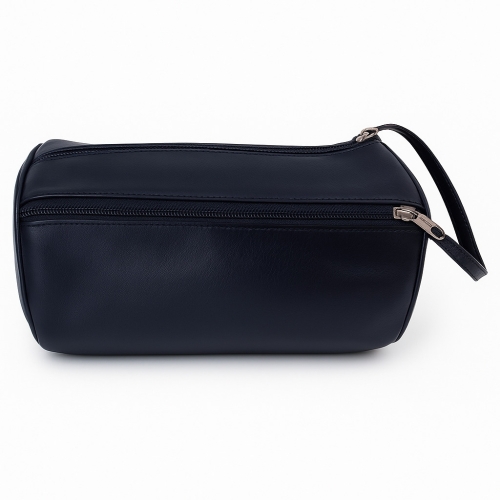 Necessaire Personalizada em Couro Ecológico com 2 Fechos-AB085