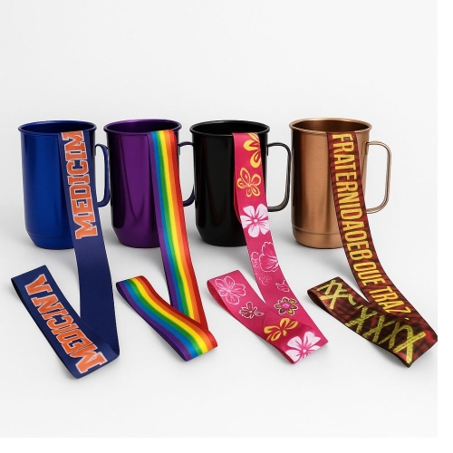 Tirante para Canecas Personalizado 1,40m com Sublimação Colorida-TO140 