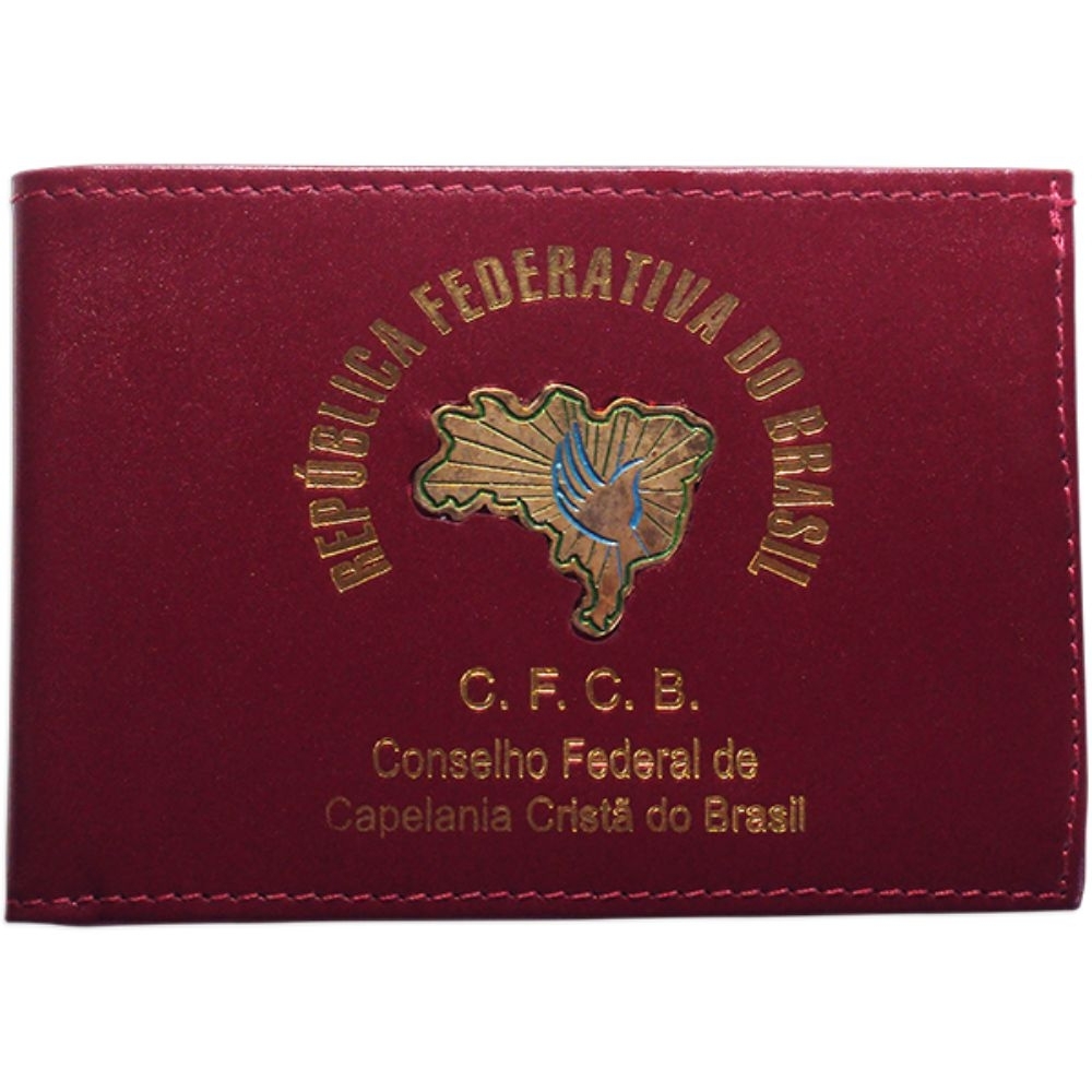 Carteira Horizontal em Couro com Brasão - Personalizado-015BFR
