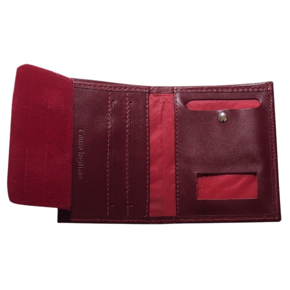 Carteira com Porta-Crachá e Brasão Removível – Couro Legítimo