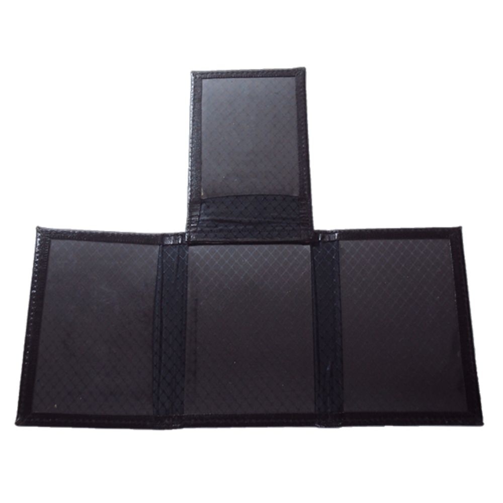 Carteira de Couro 3 Partes com Brasão da República | Modelo Oficial Institucional