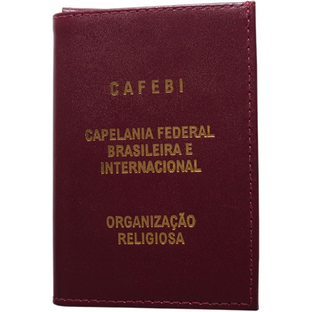 Carteira em Couro com Brasão Estampado Removível - Personalizada