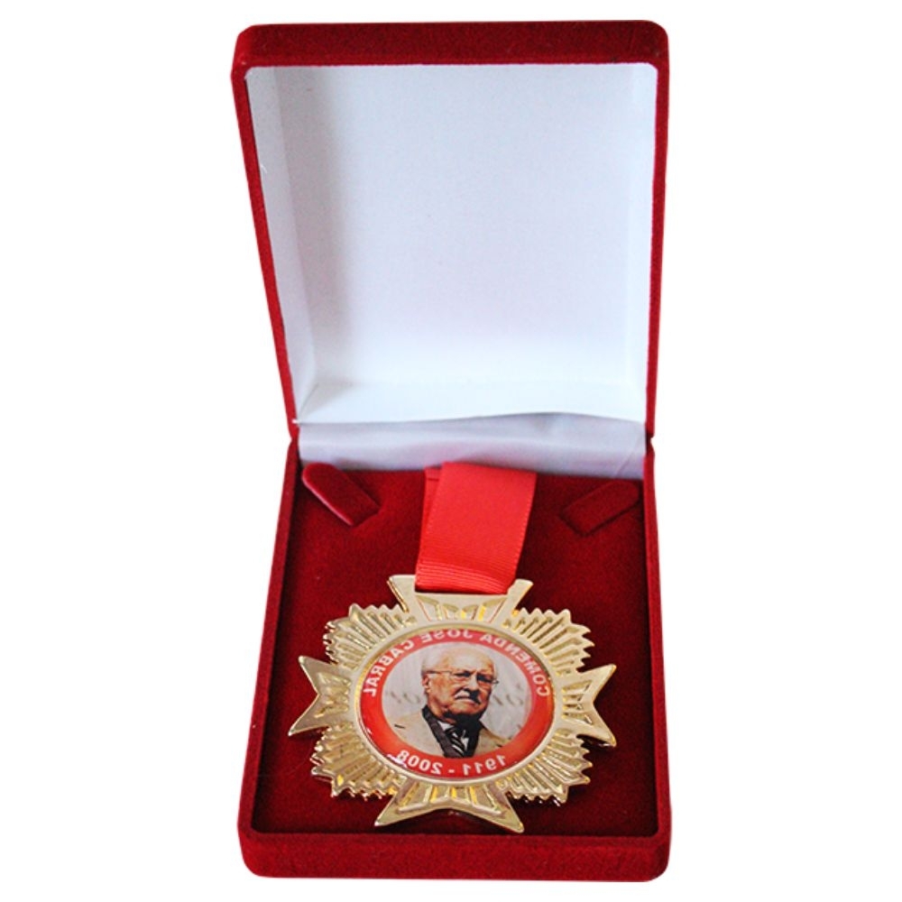 Comenda Cruz de Malta com Estojo de Veludo – Personalizada com Fita de Gorgurão-CMTF