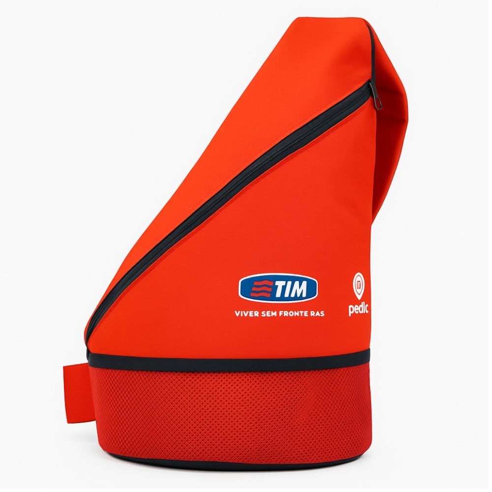 Mochila em Lona 600 com Alça Diagonal e Bolso em Tela