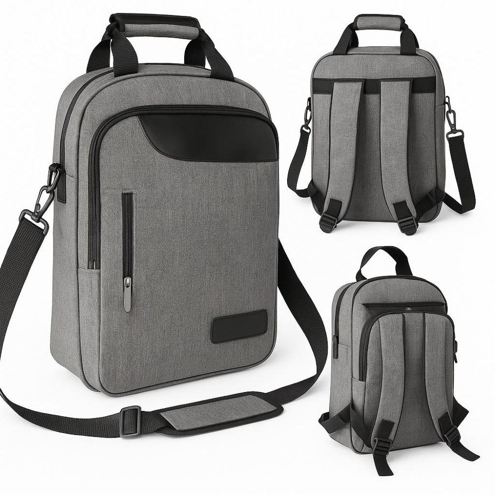 Pasta-Mochila Personalizada em Lona Jeans com Compartimento para Notebook-P917